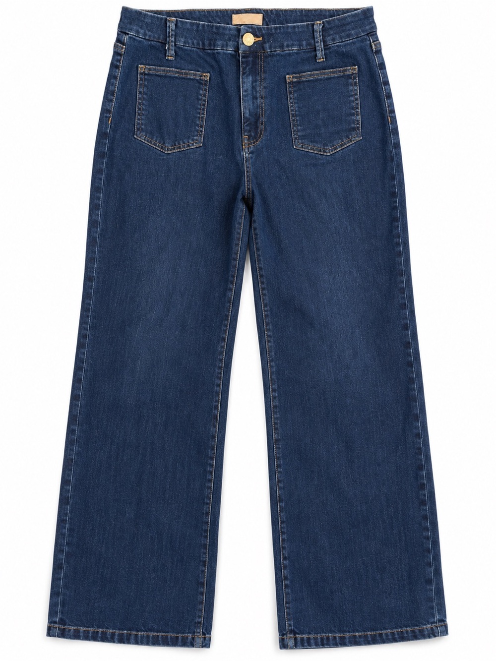 KUT From the Kloth Size 14 High Rise Wide Leg Jeans Dark Wash Patch Pocket - Picture 2 of 5